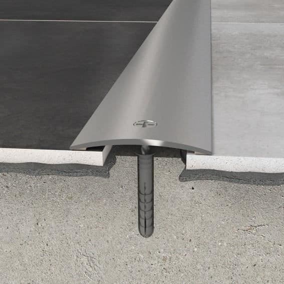 Tröskelstång 30 x 3,12 mm | genomborrad aluminiumprofil i silver | Längd: 1860 mm