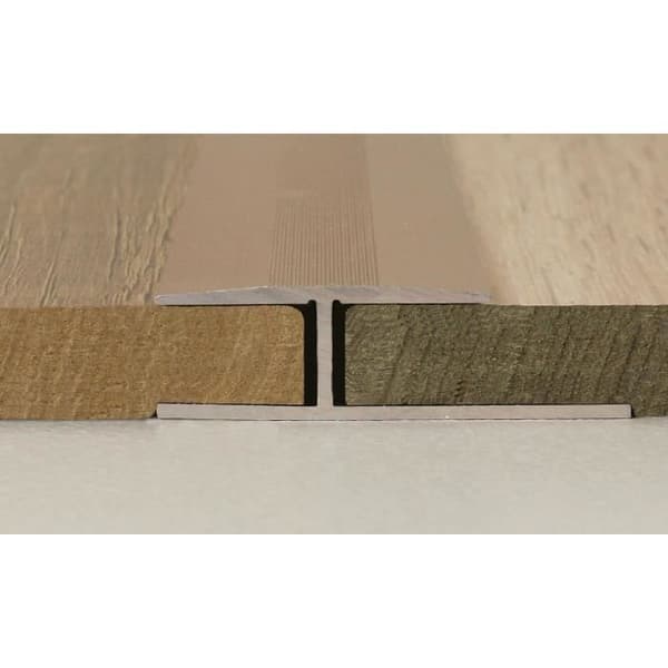 8,3 mm laminatgolv tröskelstång | Bredd: 27mm | Anodiserad aluminium | Färg: guld | Längd: 1000mm