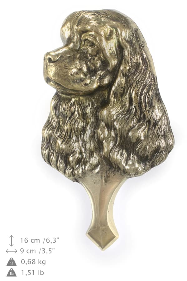 Amerikansk cocker spaniel - dørhammer i form af et hundehoved, dørhammer i messing, retro dørdekoration af Art-Dog
