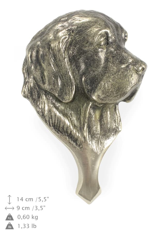 Golden Retriever - dørhammer i form af et hundehoved, dørhammer af messing, retro dørdekoration af Art-Dog