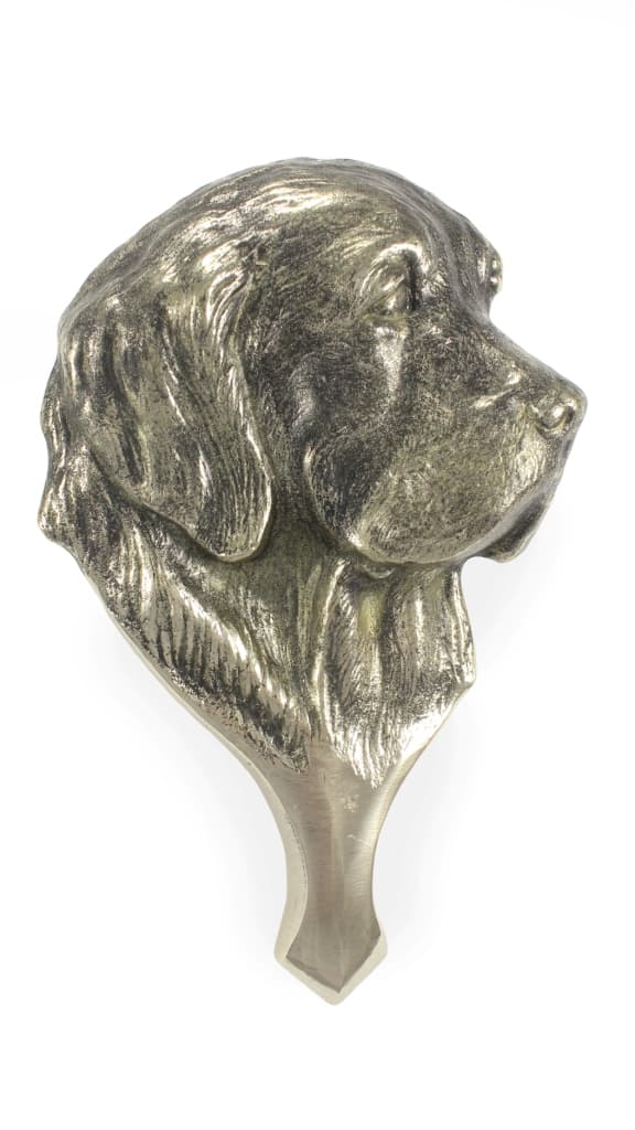 Golden Retriever - dørhammer i form af et hundehoved, dørhammer af messing, retro dørdekoration af Art-Dog