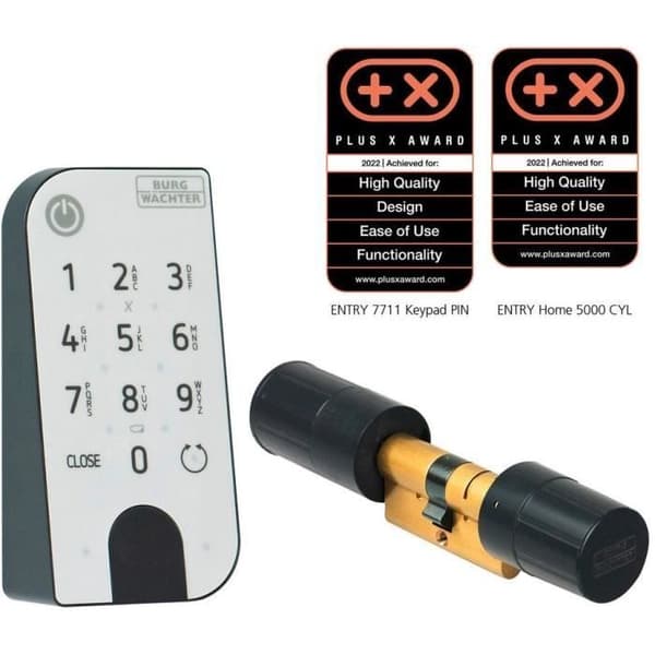 Burg -wächter Dry -Winger Home 5001 Elektronisk cylinder med Pincode Entry Tangentboard -6 användare