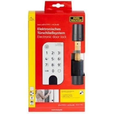 Burg -wächter Dry -Winger Home 5001 Elektronisk cylinder med Pincode Entry Tangentboard -6 användare