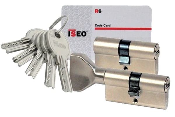Nickelpläterad europeisk cylinder IS R6 30 X 10 varierad - ISEO - 880930109..5