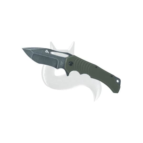 Black Fox Hugin Lock Green G10 H.Dle - svart blad stentvättad simmare.