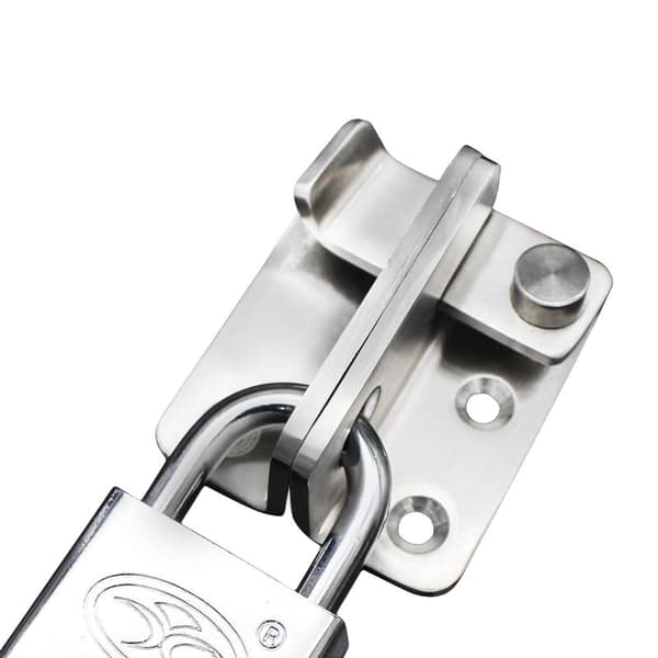 INF Ruostumattomasta teräksestä valmistettu portin salpapultti Oven turvalukko riippulukon reiällä left door lock
