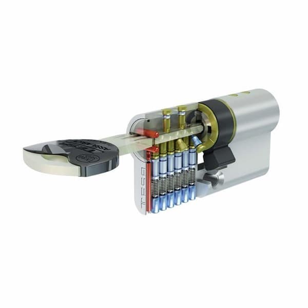 Lås - pipa - cylinder - Tesa tx80 lås - MX803040N - Nickel Säkerhetslås L C 30 X 40 Mm