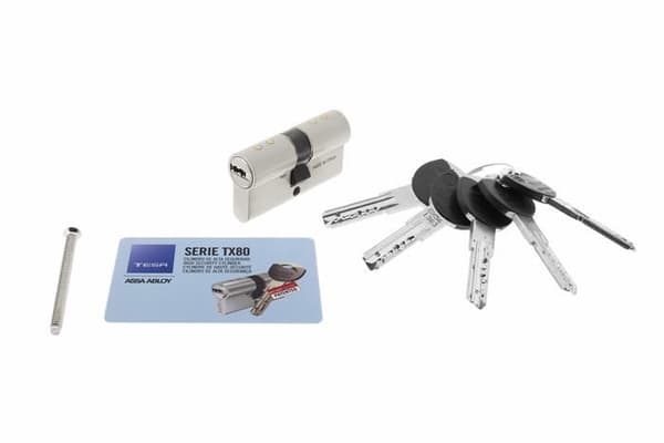 Lås - pipa - cylinder - Tesa tx80 lås - MX803040N - Nickel Säkerhetslås L C 30 X 40 Mm