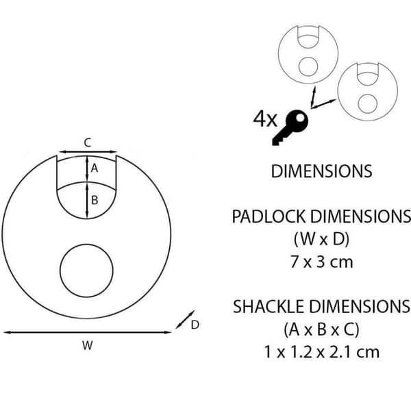 Bluetooth hänglås - MASTER LOCK - 4401EURLHEC - Långt handtag