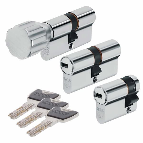Abus - 73724 - XP20SN Dörrcylinder 30/75 mm dubbelöppning, nickel, set med 5 delar