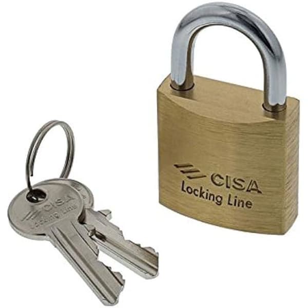 Cisa Line låsbart hänglås, mässing, guld, 21010300