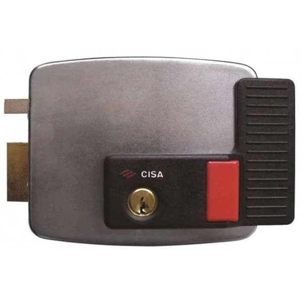 Elektro-lås med vänsterknapp, tryckknapp med tapp, 45-50 mm, axel 60 mm - CISA - 11630 60 4