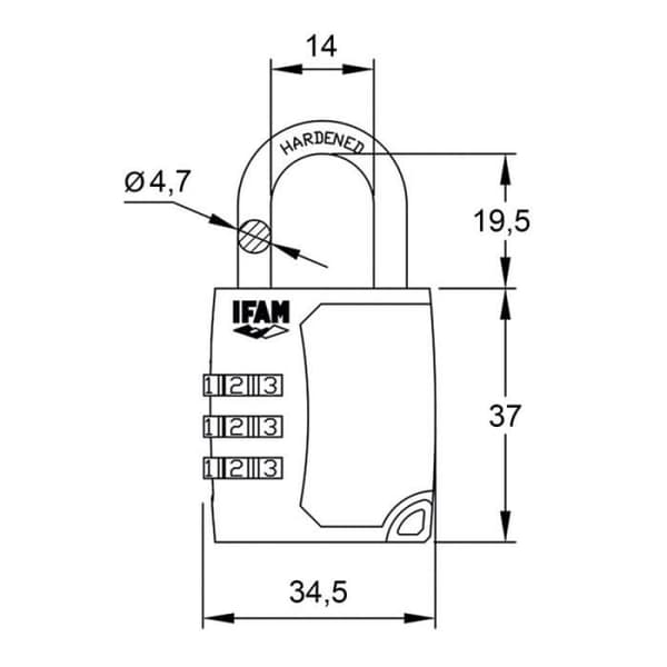 Hänglås c35s ifam