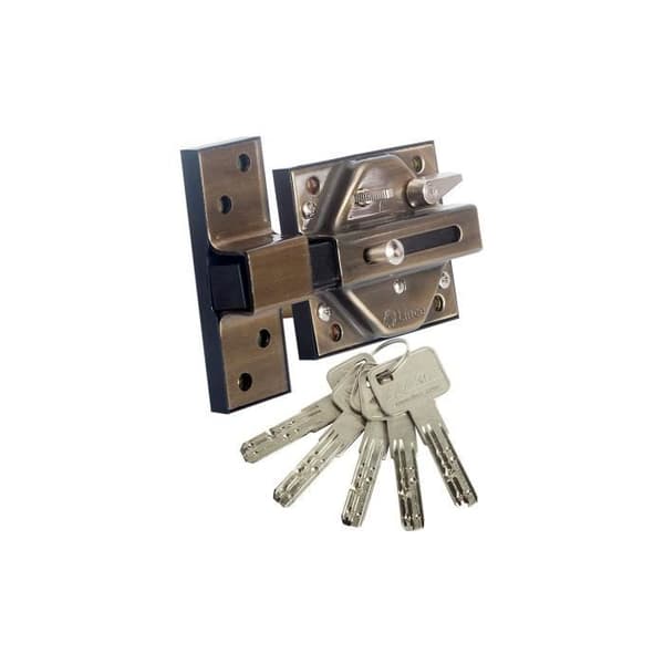 Högsäkerhetslås 7930r Engelsk bronsfinish 97930rbi Lince - LINCE