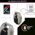 Miniatyrbild 3 av 5: Set med 2 skivhängslås - MASTER LOCK - M40EURT - Rostfritt stål - 70 mm
