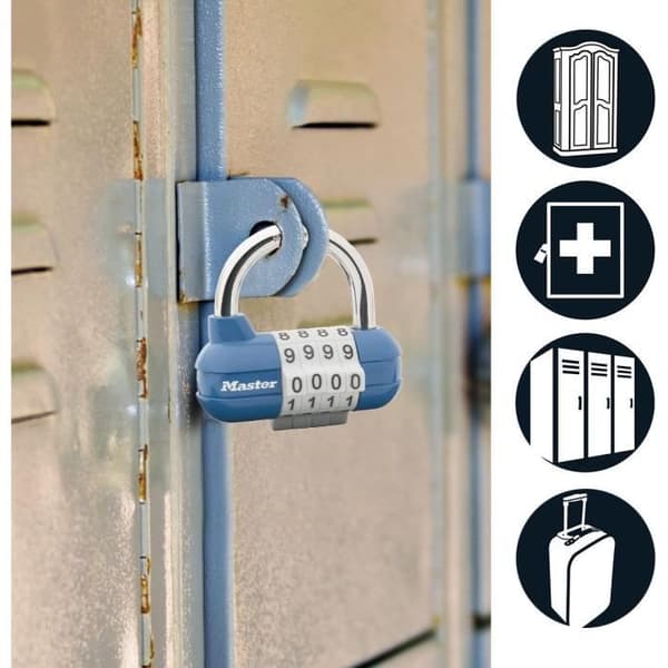 Kombinationshänglås - MASTER LOCK - 1520EURD - Grå - 5,9 x 6,4 x 2,6 cm