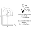 Miniatyrbild 5 av 5: Små hänglås - MASTER LOCK - 9120EURQCOLNOP - Gemensamma nycklar - Familjepaket med 4 - Diverse färger