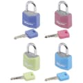 Miniatyrbild 1 av 5: Små hänglås - MASTER LOCK - 9120EURQCOLNOP - Gemensamma nycklar - Familjepaket med 4 - Diverse färger