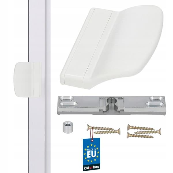 Balkongdörrspärr - Universalhandtag - Vit - KOTARBAU®