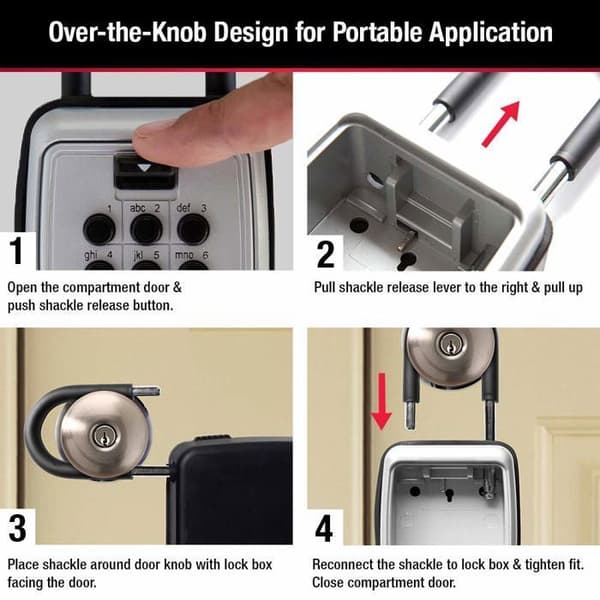 Master lock hänglås - 5422D - Portabel tryckknapp låsbox 120 V Svart 7.25.32.2