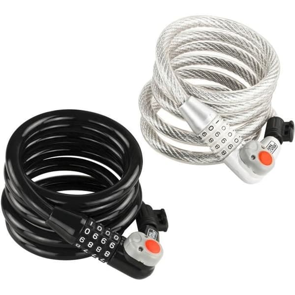 Cykellås - BURG WACHTER - 230 180 L - Kod, 180 cm, 12 mm stål, LED