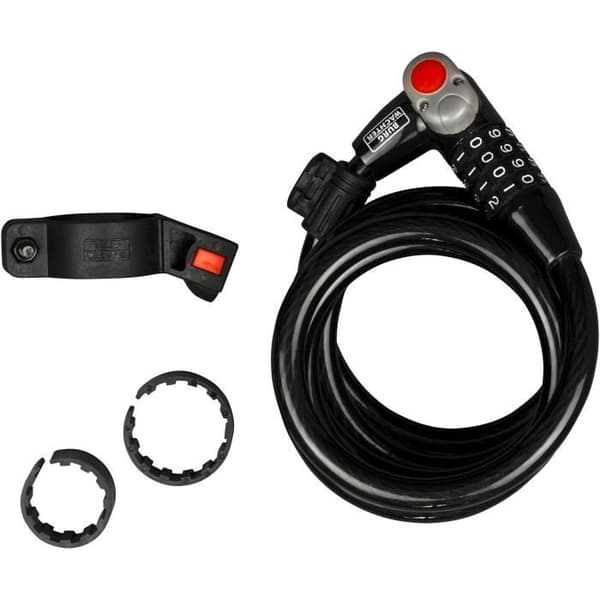Cykellås - BURG WACHTER - 230 180 L - Kod, 180 cm, 12 mm stål, LED