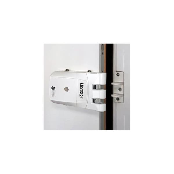 Dubbelmotor elektroniskt osynligt lås med 4 fjärrkontroller - Vit - RLP4W - Remock Lockey Pro
