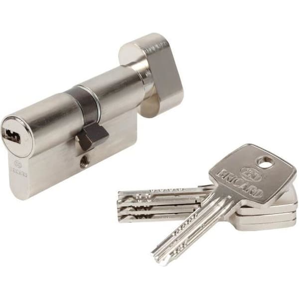 BRICARD ASTRAL 15711 30+30 mm cylinder med nickelpläterad mässingsknopp säkerhetsnivå 3