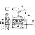 Miniatyrbild 2 av 2: Lås - Lince - 3930/hc - Krom - Cylinder - 50 mm bult