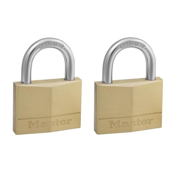 Master Lock 50 mm massivt mässing 5-stifts hänglås - 2 x lika nyckel MLK150T