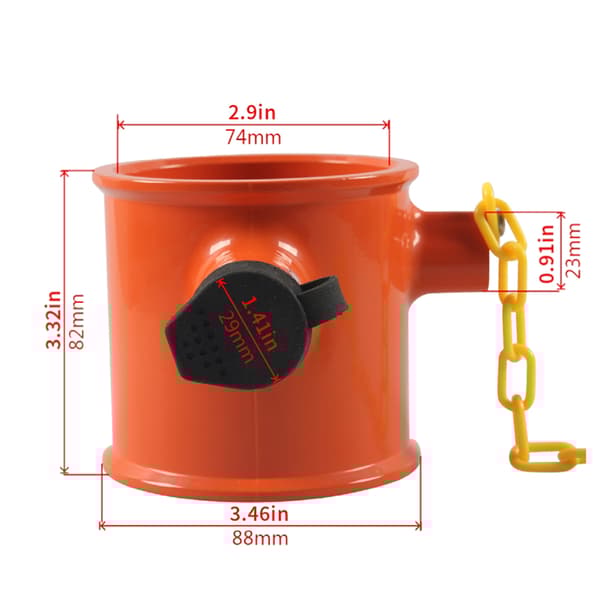 Kuninkaantappilukko 74 mm alumiiniseoksesta turvamallilla - Oranssi