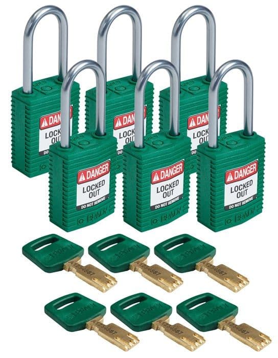 Brady Hänglås - CPT-GRN-38AL-KD6PK