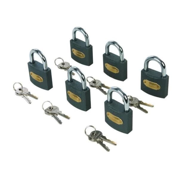 Set med 6 utbytbara 50 mm hänglås