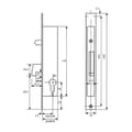 Miniatyrbild 2 av 3: Tesa - 2241203NI - Assa Abloy - Enpunktslås för metallprofil,
