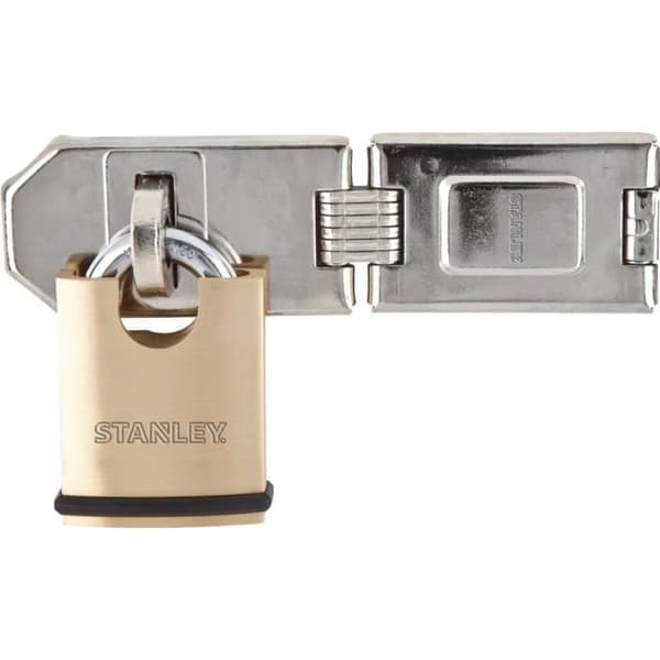 Lås - Stanley - S742-009 - Massivt mässing - 50 mm - Låsning med nyckel