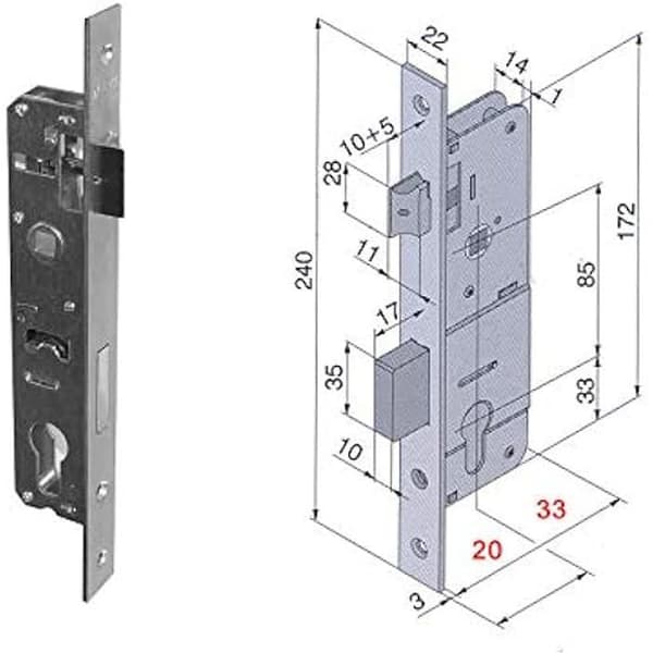 Welka lås 30 mm - Robust och tålig - Lätt att använda - För olika möbler