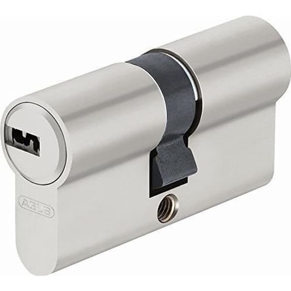 Abus EC-SNP 45/45 urkopplingsbar cylinder för ytterdörrar/lägenhetsingångar, matt nickelpläterad, 45/45 mm - 45009