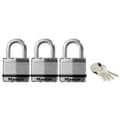 Miniatyrbild 2 av 3: Master Lock M1EURTRI Excell Set med 3 45 mm hänglås med lika nyckel (UK Import)
