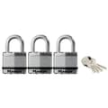 Miniatyrbild 1 av 3: Master Lock M1EURTRI Excell Set med 3 45 mm hänglås med lika nyckel (UK Import)