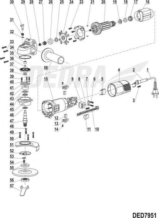 Lås - cylindrisk lås - cylindrar - Dedra lås - XDED7951X.30 - Stiftlås