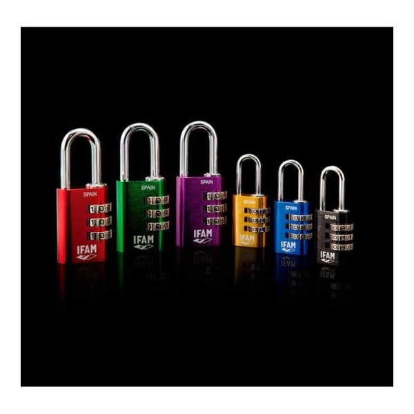 Kombinationslås - IFAM - COMBI30 - Svart - Aluminium - Chromad stålbåge 5mm
