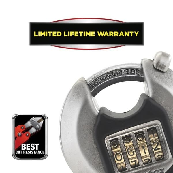 Excell Disc Hänglås i rostfritt stål 70mm - Master Lock M40EURDNUM