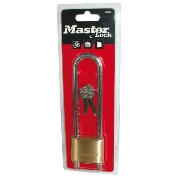 Hänglås i massiv mässing med justerbar bygel - Master Lock - 50 mm - Gul