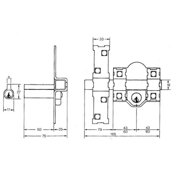 Lås Fac 301-l/ 80-p