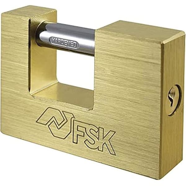 Säkerhetshänglås - FERRESTOCK - FSKCAN190B - Massiv mässing - Härdat stålstift - 90 mm