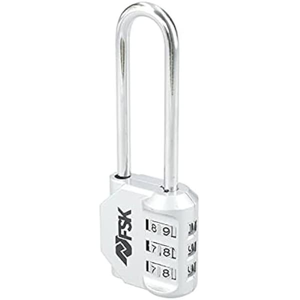 Kombinationshänglås - FERRESTOCK - FSKCAN329SI - 3 siffror - 30 mm - Silverzink