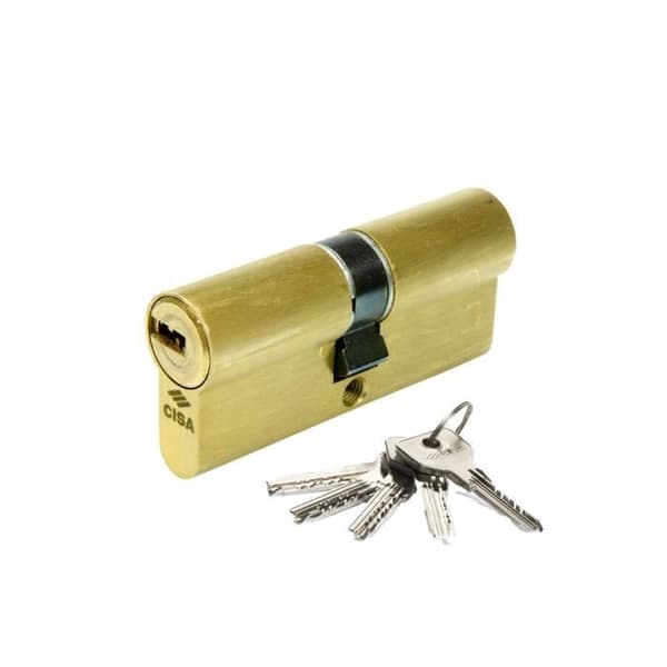 Mässingscylinder 45x45 - GENERISK - Asix - 6-stiftssystem - Vändbar nyckel