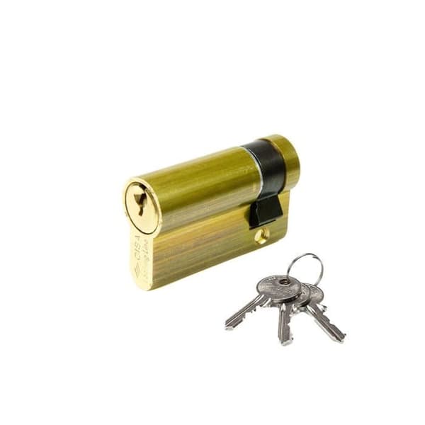 Europeisk halvcylinder 40 mm - GENERISK - Logotyp med 5-stift och motstiftssystem - 3 nycklar ingår