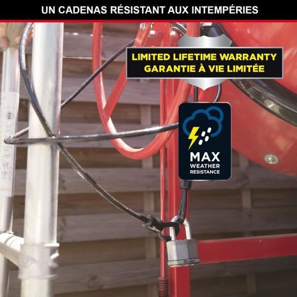 Högsäkerhetshänglås - MASTER LOCK - M1EURDLFCC - Nyckel - Laminerat stål - Exteriör - Shackle M