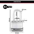 Miniatyrbild 5 av 5: Högsäkerhetshänglås - MASTER LOCK - M1EURDLFCC - Nyckel - Laminerat stål - Exteriör - Shackle M